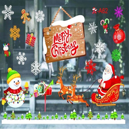 Ikkunakoriste Jouluikkuna koriste Joulupukki itseliimautuva KLB