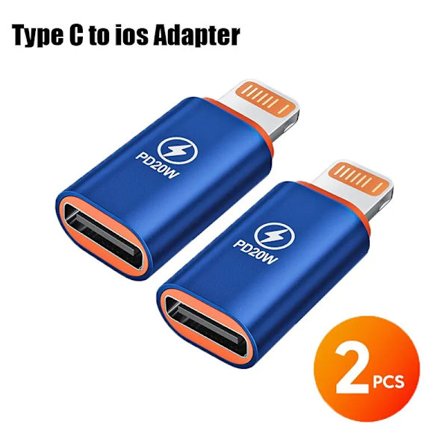 USB C till Lightning Adapter PD 20W 120W Snabbladdning Lightning Hane till Typ C Adapter För iPhone IOS till USB Typ C Konverter