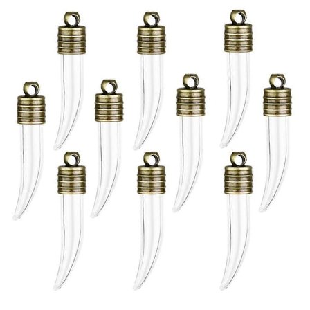 3x 10st Bulk Tomma Glas Chili Flaskor Berlock Önskeflaska Hänge Konst Hantverk