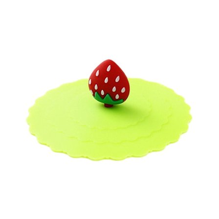 4 Stk Lokk Kopp Elastisk Lokk JORDBÆR JORDBÆR