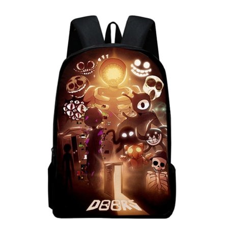Doors Roblox Figur Tegneserie Skoletaske Piger Drenge Rygsæk EA A