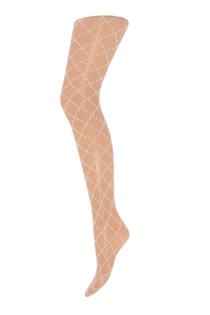 Tight logo white 25den S/M