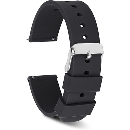 Silikonklockarmband, vattentäta mjuka gummiband 22 mm