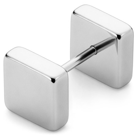 8mm Kvadrat Stud Ørering til mænd - Ørestikker