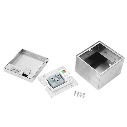 Skjult 3-hullers gulvudtag Vandtæt elektrisk stikkontaktboks AC250V Konferencelokale Bordplade