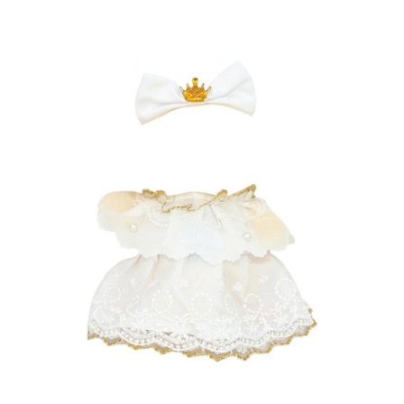 15 cm dukkeklær med hårtilbehør jentedukkekjole nydelig søt dukkekjole