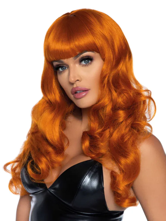 Leg Avenue: Misfit Long Wavy Wig Ginger - Vuxen.dk: For par - Vuxen.dk: Lingeri & undertøj