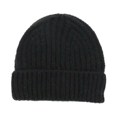 Closed Ribbed Beanie Sort, Dame Accessories, Størrelse: ONE Size