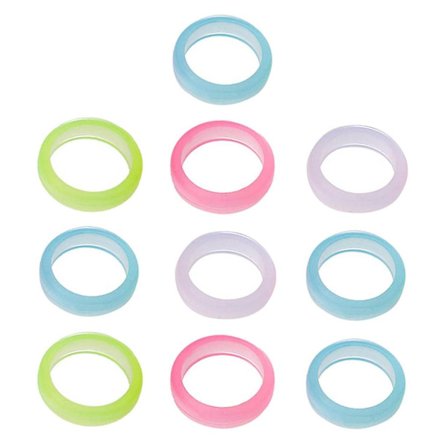 10 st ljushållande hartsringar, statement dome tjocka fingerringar, festsmycken