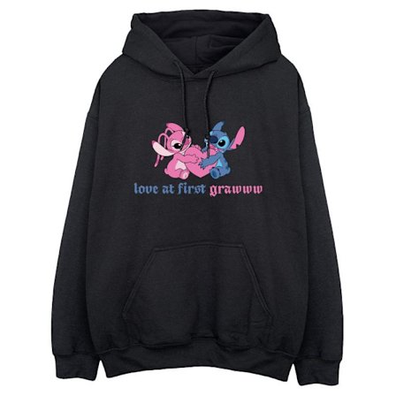 Lilo & Stitch Dam/Dam Love At First Grawww Hoodie 3XL Svart