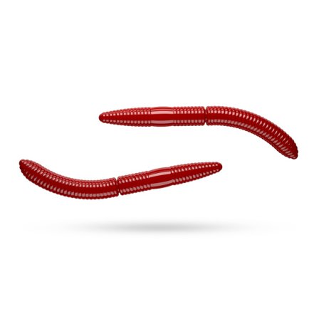 Libra Lures Fatty D'Worm 75 No Scent (8-pack) - Red