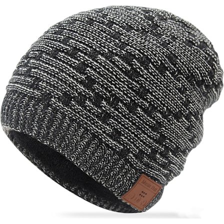 Musikbeanie för kvinnor, Beaniehatt med trådlösa hörlurar, Musik Audio, Dam, Flickor, Vintermössa med mikrofon, Handsfree, Utomhussporter, Hörlurar