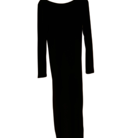 Svart långklänning med lång ärm