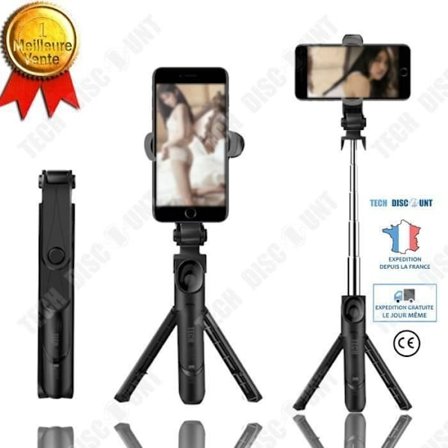 KIN TD Selfie stick stativ samsung iphone stick stöd mobiltelefon bilder utdragbar teleskopsticka bluetooth tre