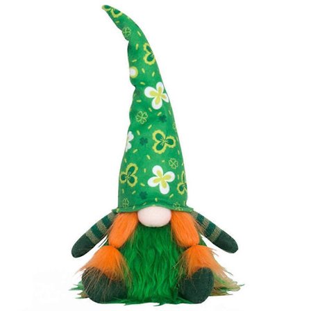 Pyhän Patrickin päivän tonttupehmo, onnekas apila irlantilainen nukke kodin sisustus