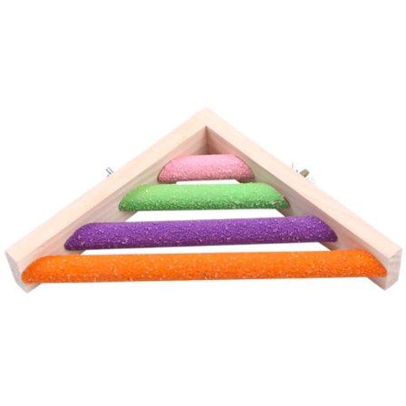 Wood Bird Aborre Hjørnehylde Stand Legetøj til Cocatiels Conures Undulater Love Birds