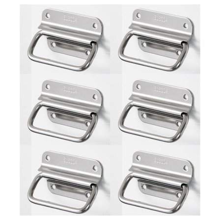 (M)6 st Fällbara Handtag i Rostfritt Stål, Handtagsdragare