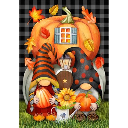 30*40cm Gnomes Diamantmålning Kits Vuxna, Diamantkonst Pumpa K