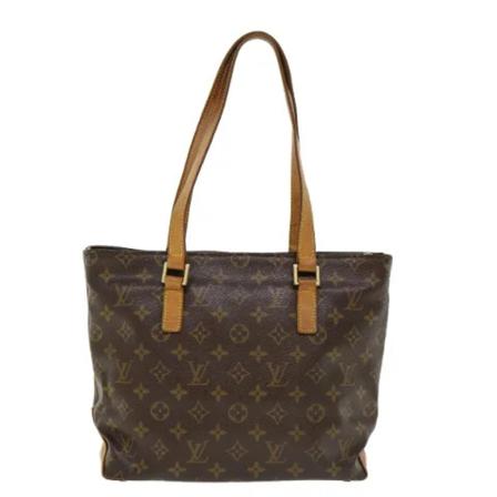 Louis Vuitton Vintage, Pre-owned Cabas Piano Monogram Tote Bag Bruin, unisex, Maat:ONE Size,leer