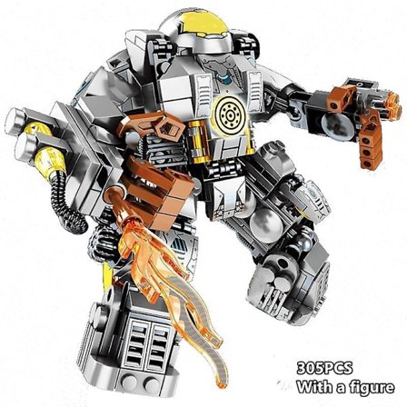305pcs Super Armor Robot Building Blocks City War Military Warrior Mecha Figures Weapon Bricks Toys For Children Gifts
