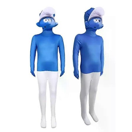 2025 Film Smurfarna Cosplay Kostym Jumpsuit Robot Med Mask Ny Bokdagar