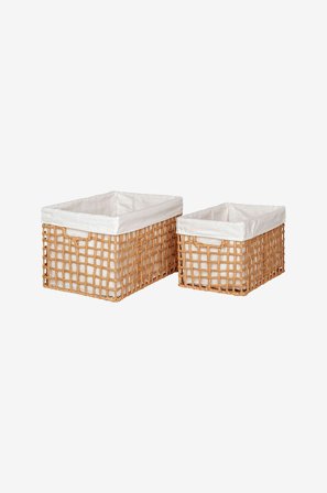 House Nordic - Korg BUSTELO set om 2 - Beige - Småförvaring - Från Homeroom