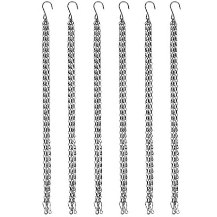 Ophængskæder, 50 cm fortykket erstatningskæde - Trepunktsophængsanordning til haveplanter, egnet til udendørs brug.