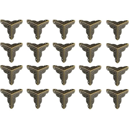 Träboxhörn Antik Brons Metall Möbelhörn För J DXGHC