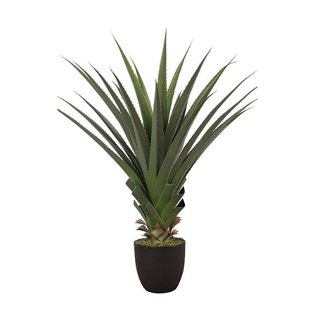 Agave kunstig plante i potte, 90 cm PVC grøn