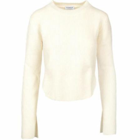 Dondup Round-neck Strik Hvid, Dame Striktrøjer