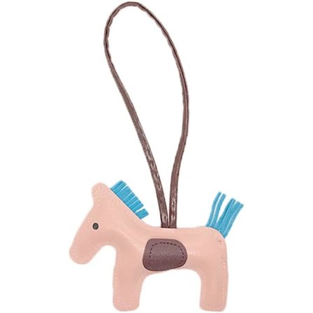 Læder Tassel Pony Nøglering Læder syet hest styling sød mode taske tilbehør