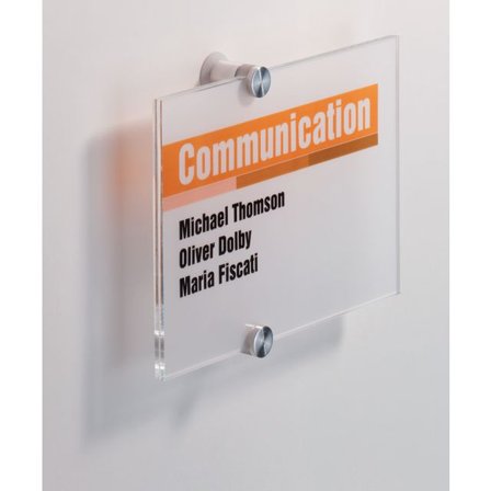 Durable Dörrskylt Crystal Sign 148x210mm - Lyreco - Kontorsmöbler och inredning - Tavlor ställ och ramar - Dörrskyltar