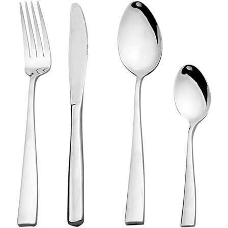 4-delt bestikksett for borddekking. Moderne design.