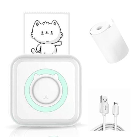 Mini Lomme Klistermærke Printer, Bluetooth Trådløs Bærbar Mobil Printer Maskine Termisk Printer Til Noter, Memo, Foto, Lomme Etiket Kvitteringsprinter