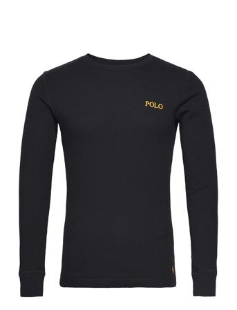 Waffle-Knit Crewneck Sleep Shirt Black Polo Ralph Lauren Underwear