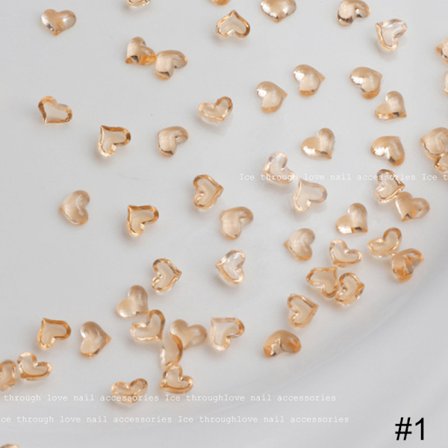 50 st Nagelkonstdekoration Gradient Kärlek Hjärtformad Nail art Nail art A