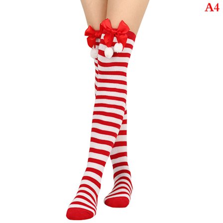 Julepynt Sokker Stripete Lange Strømper Juledekorasjon
