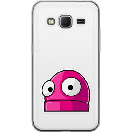 Kompatibel Mobilcover til Samsung Samsung Galaxy Core Prime Rosa tegneseriefigur med store øjne i legende og humoristisk stil