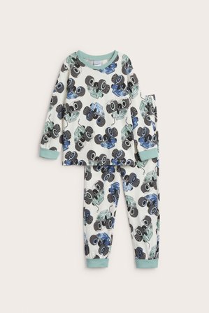 Kappahl | Långärmad mönstrad pyjamas | Offwhite