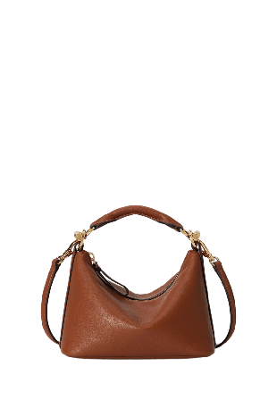 Lauren Ralph Nappa Leather Mini Blaike Shoulder Bag Handväskor Dam Brun ONESIZE