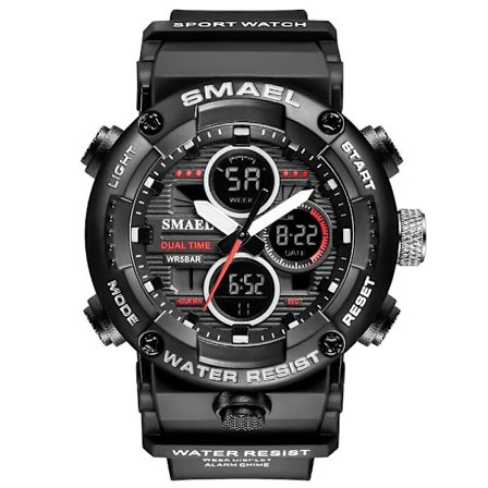 Smael Sportsur Herre Vandtæt LED Digitalur Stopur Stort Urskive Ur Til Mænd 8038 Relogio Masculino Herreure Quartz