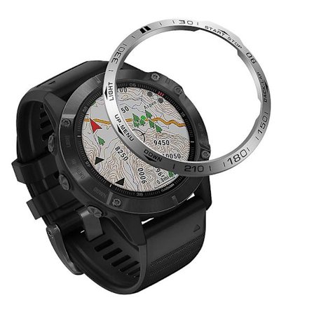 Udskiftningsurhus i rustfrit stål (Type B) til Garmin Fenix 6/6 Pro/6 Sapphire Multicolor Style D Garmin Fenix 6