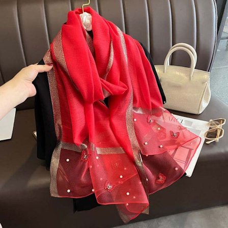 90x90cm perhoskirjailtu silkkihuivi 8 8