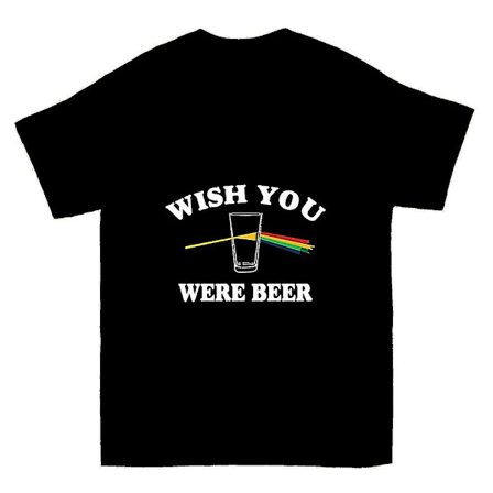 Wish You Were Beer T-shirt til mænd og kvinder