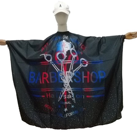Frisörsalong Hårklippningskappa Svart Salong Barber Cape