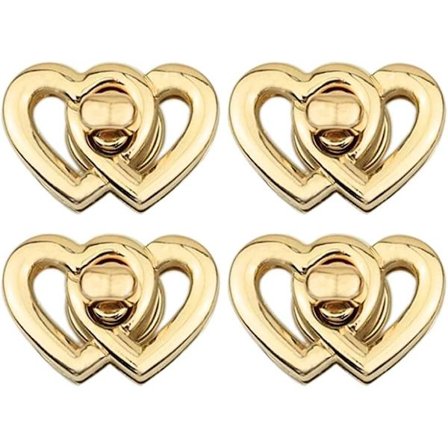 Taske Lås 8 Stykker Twist Lås DIY Taske Lås Hjerteformet Metal