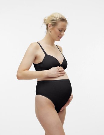 Mamalicious Mlheal Cotton G-String 2-P A. Noos - Black - S/M