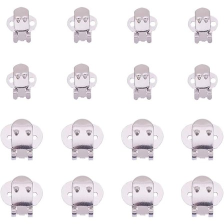 50 stk. rustfrit stål skoclips manganplade skoclips clips skospænder metal dekorative spænder til C