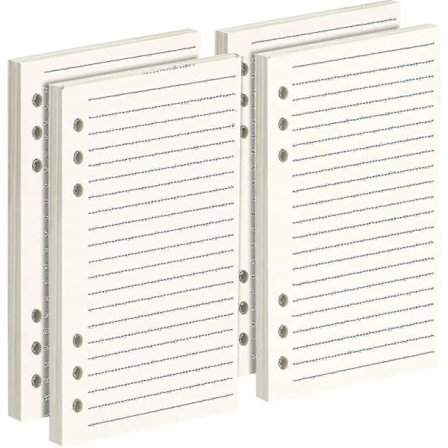 2-pak A6 Linjeret Papir Påfyldning Til Filofax Personlig Kalender -gt