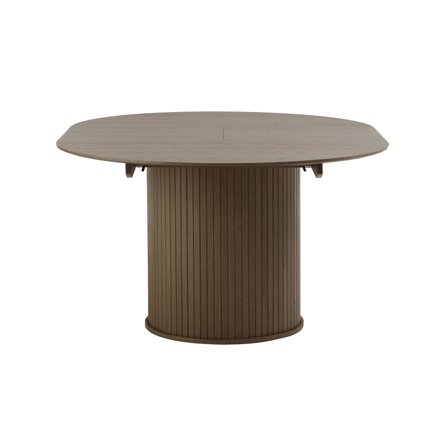 Nola Esstisch, Ø120/167x75cm, Rund, Ausziehbar, Geräuchert, Elegantes Design, Praktische Funktionen, Stilvoller Säulentisch für Esszimmer